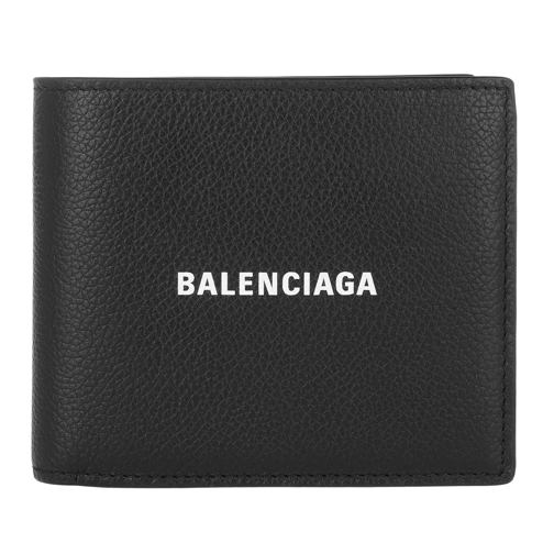 Balenciaga Logo Bifold Wallet Leather Black Bi-Fold Wallet