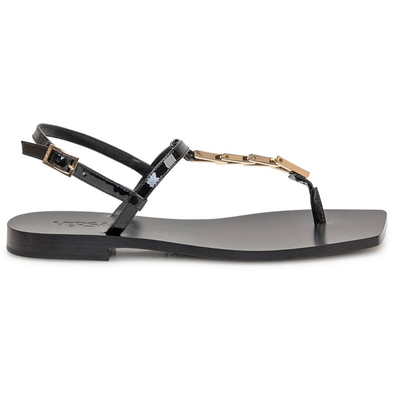 Versace Sandalen Sandali in Vernice schwarz