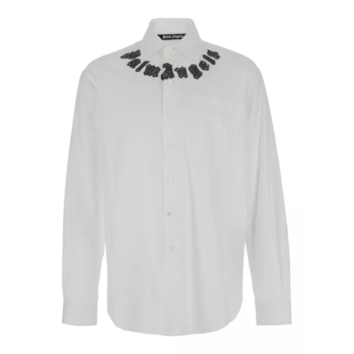 Palm Angels Neck Logo Classic Shirt L/S White 