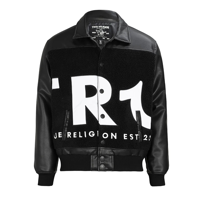 True Religion Daunenjacke Bomberjacke schwarz