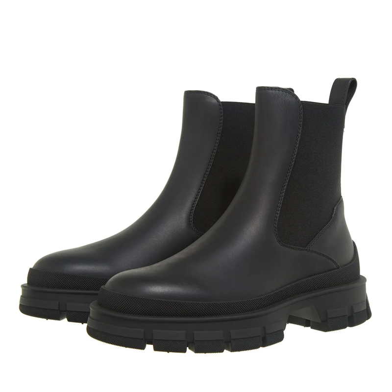 Moncler Chelsea-laarzen Hevea Chelsea Leather Boots Black