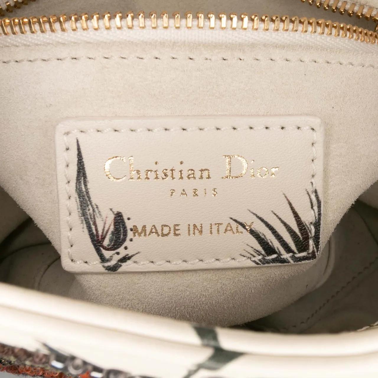 Thumbnail - Christian Dior Hobo Bags - Mini Calfskin Beaded Embroidered Jardin Naturel La - Gr. unisize - in Weiß - für Damen