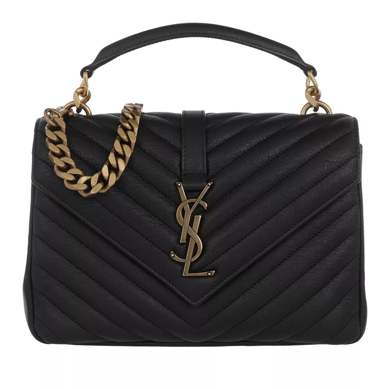 Saint Laurent Sac à bandoulière Ysl College Medium Black