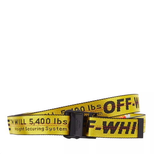 Off-White Classic Industrial Belt H35 Yellow Black Geweven Riem
