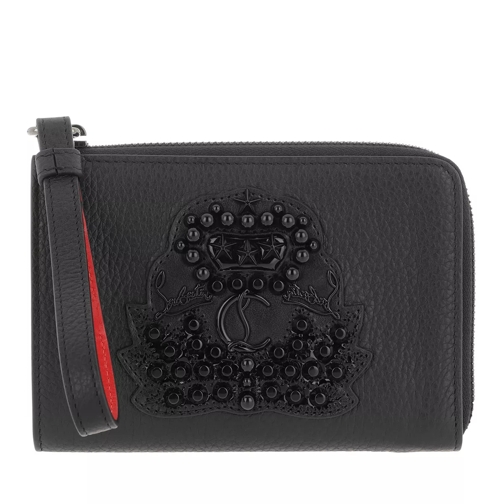Christian Louboutin Tinos Zipped Poch Black Portemonnaie mit Zip-Around-Reißverschluss