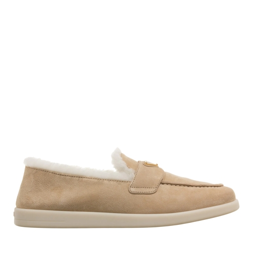 Prada Loafer Suede Loafer Ecru