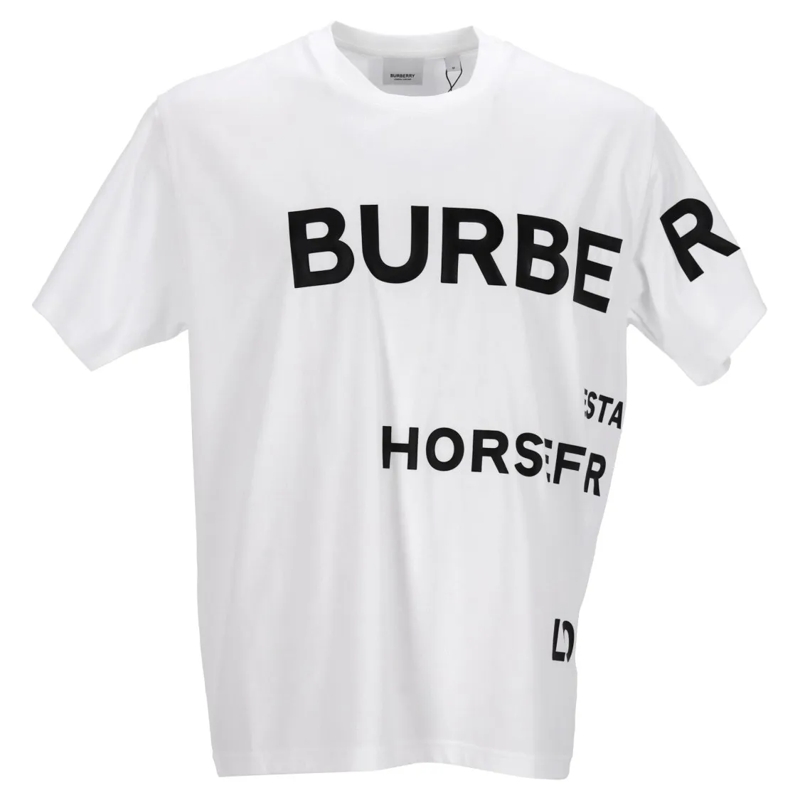 Burberry T-shirt Relaxed-Fit Cotton T-Shirt With Bold Logo Print White
