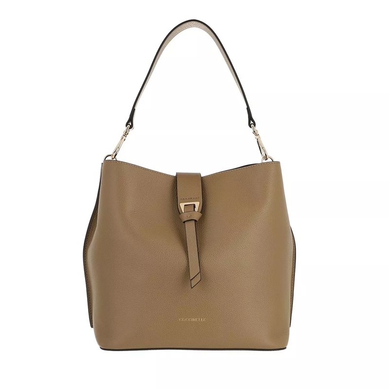 Coccinelle Bucket Bag Alba Handbag Bottalatino Leather Taupe