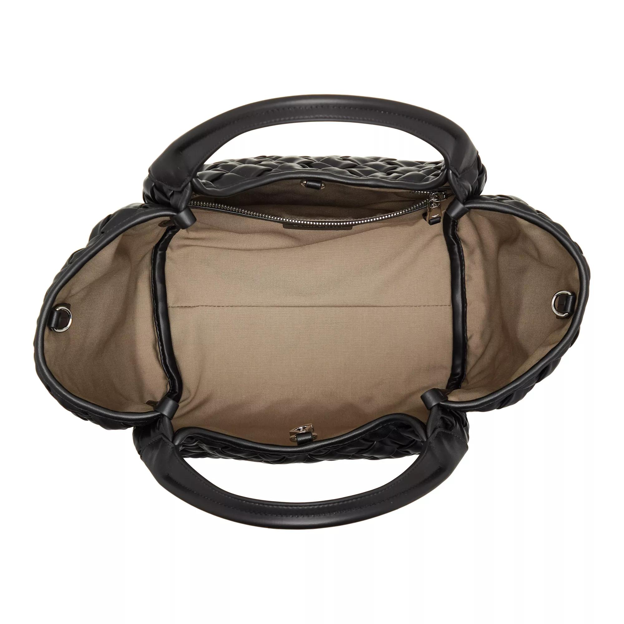 Emporio Armani Shoppers Shopping M Simil Nappa Intrecc in zwart