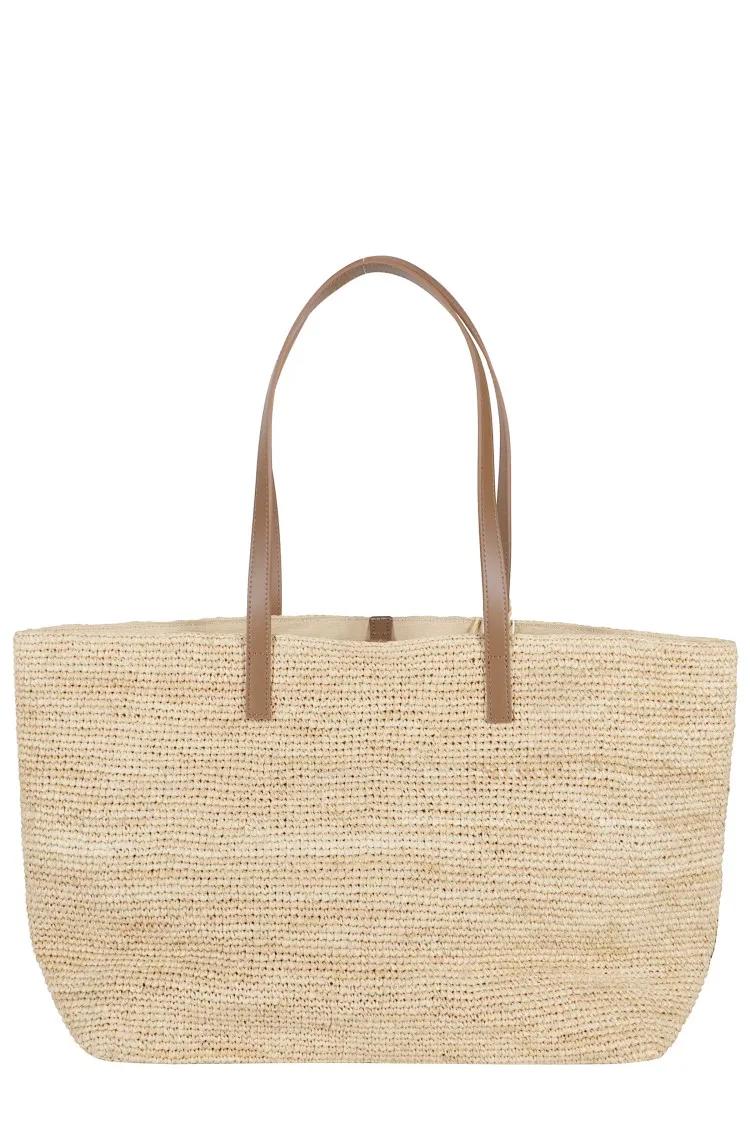 Mc2 Saint Barth Shoppers & Totes Raffia City Bag Natural in beige