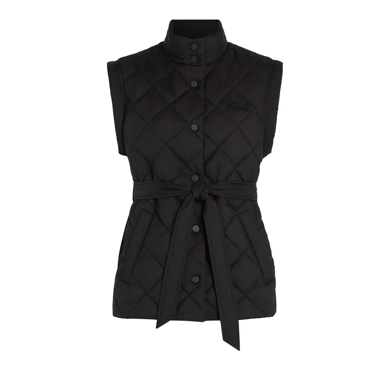 Karl Lagerfeld Weste LEICHTE STEPPWESTE schwarz