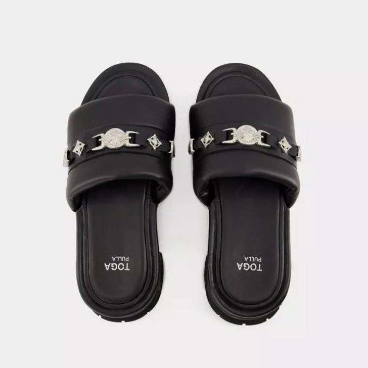 Toga Pulla Aj1315 Sandals - Leather - Black Black | Slide