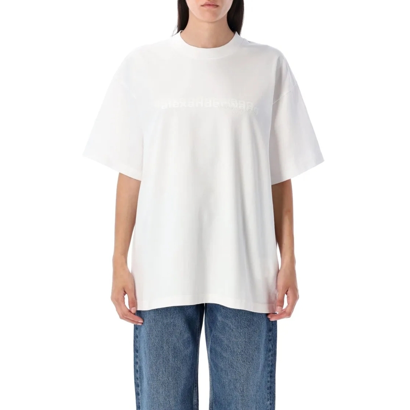 Alexander Wang T-shirt Oversized Logo T-Shirt White