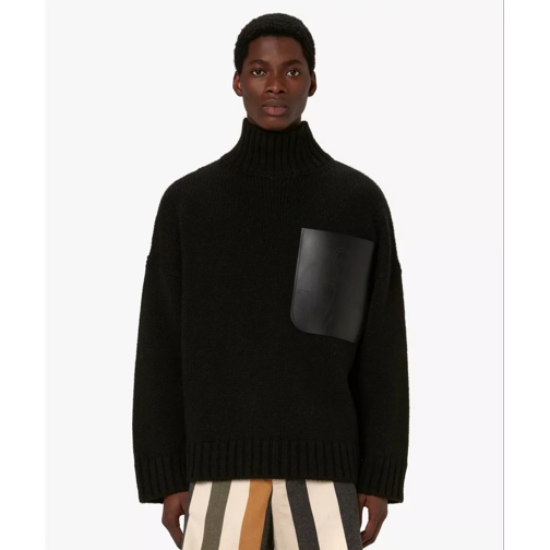 J.W.Anderson JW ANDERSON Schwarzer Grobstrickpullover mit aufge mehrfarbig 