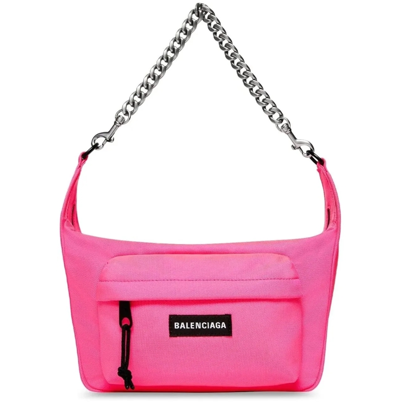 Balenciaga Tote Raver Medium Chained Shoulder Bag rose