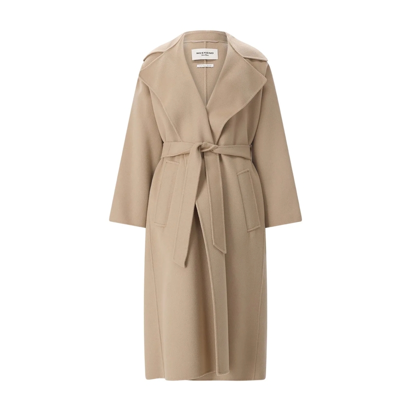 WEEKEND Max Mara Wintermantel Robenmantel Doperoso aus Wolle braun