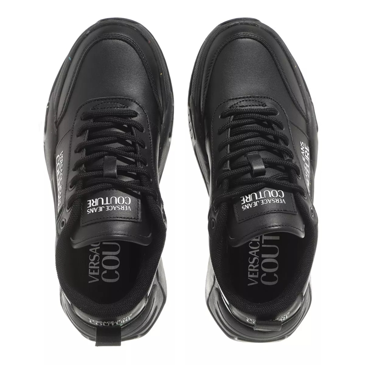 Versace all best sale black shoes