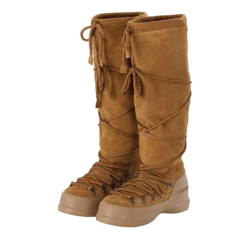 Moonboot Bottes Stiefel Luna aus Veloursleder Braun
