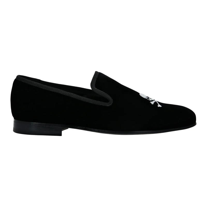 Philipp Plein Slip-On-Sneaker Velvet Loafers Embroidery Skull schwarz(Image 2)