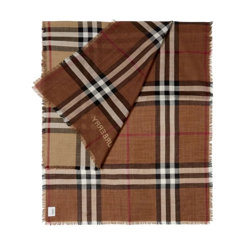 Burberry Leichter Schal Scarf With Logo Brown