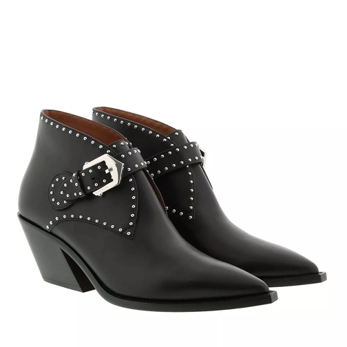 Givenchy Cowboy Studded Ankle Boots Leather Black Stiefelette