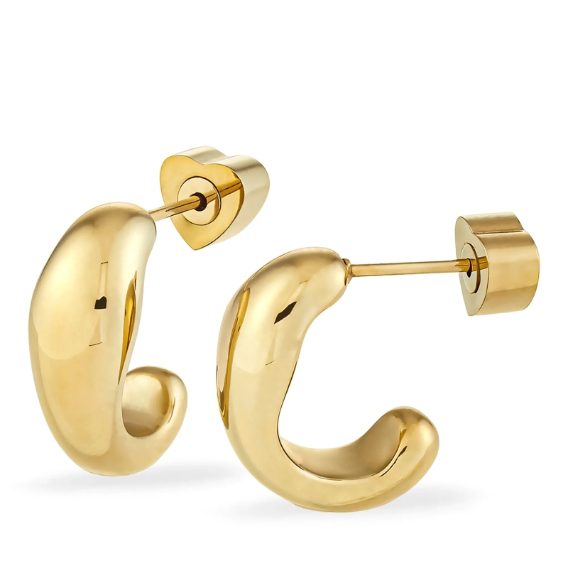 Copenhagen Ohrstecker Edelstahl Ohrringe - Organics gold