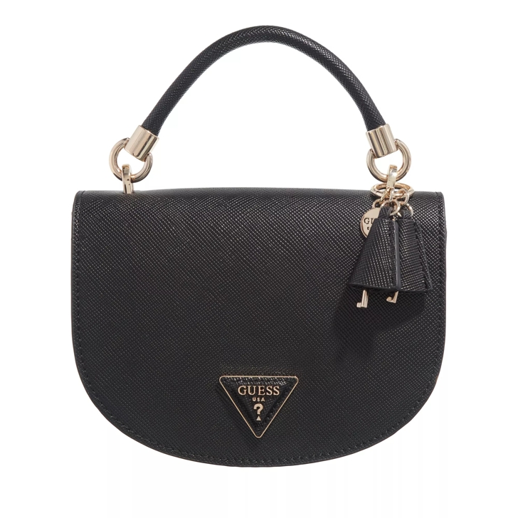 Guess Gizele Mini Saddle Crossbody Black Crossbody Bag