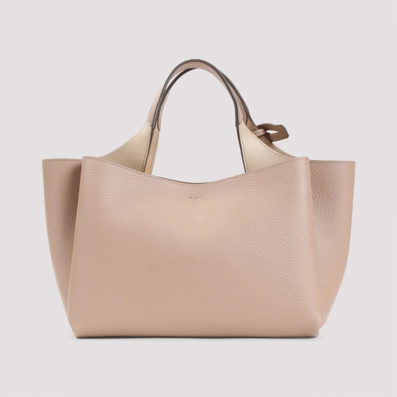 Tod's Schultertasche Structured Leather Shoulder Bag Neutrals