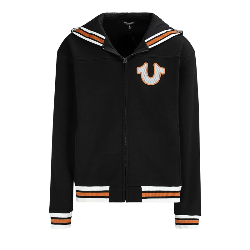 True Religion  Zip-Hoodie schwarz