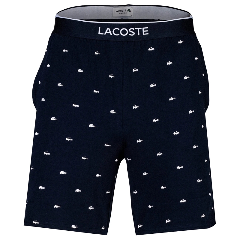 Lacoste Shorts Lacoste LACOSTE Herren Sweatshorts - Allover Print blau