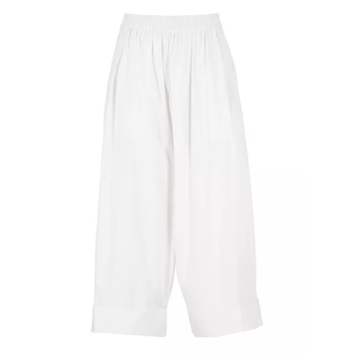 Nu White Cotton Pants White 