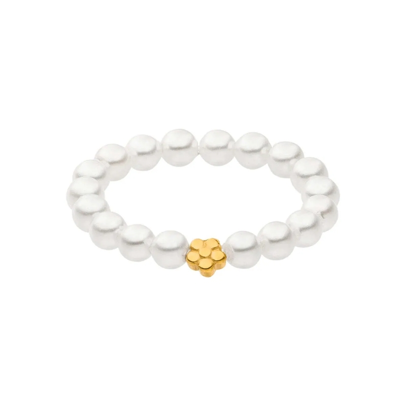 Purelei Ring Perlenring Shiny Bloom gold
