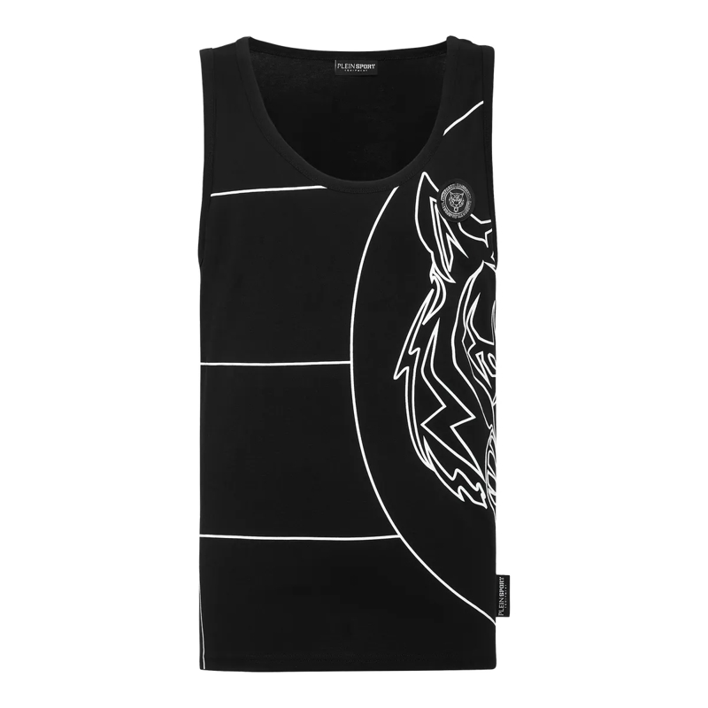 Plein Sport Top Tanktop Tiger schwarz