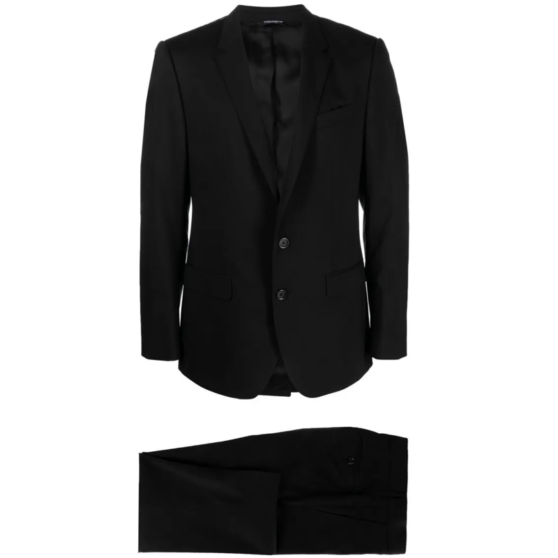 Dolce&Gabbana Combinaison de costume Tailored Black Suit With Notch Lapels Black