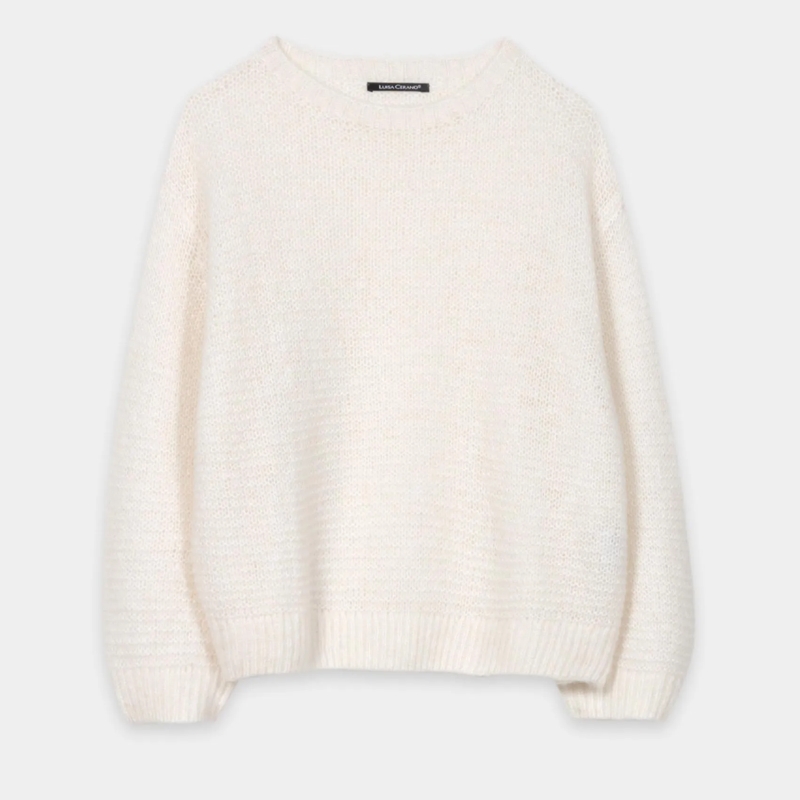 Luisa Cerano Pullover Pullover in Links-Struktur cream