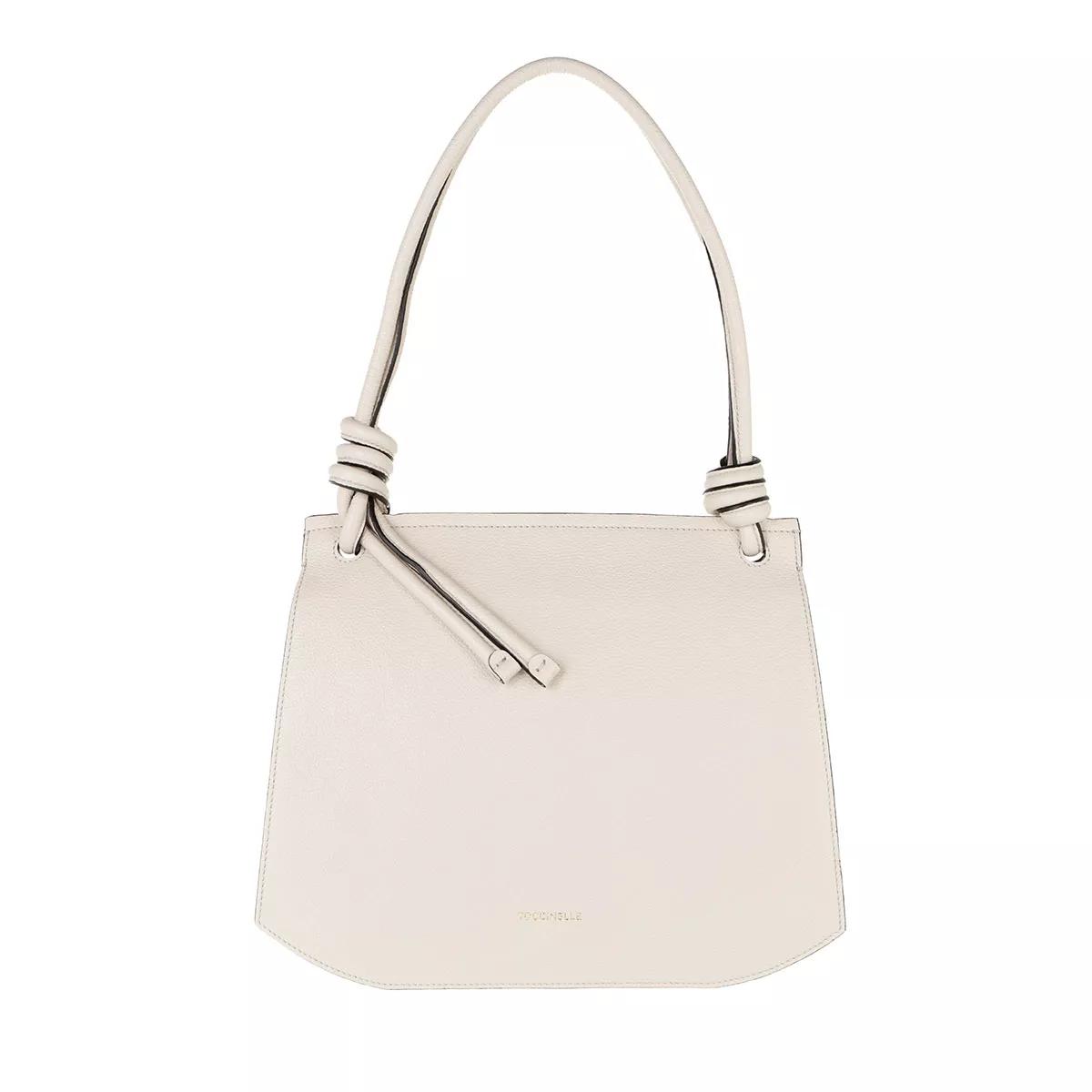 Coccinelle Allure Lambskin White Satchel