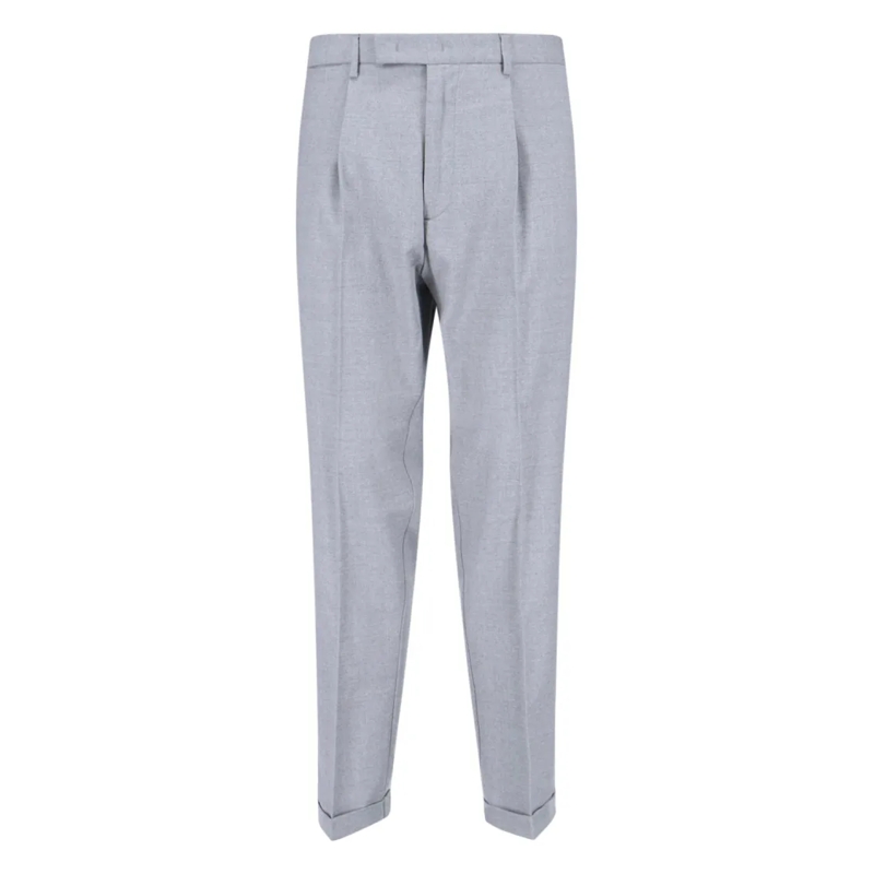 Cruna Pantalon de costume Straight-Leg Grey Trousers With Structured Waistba Grey