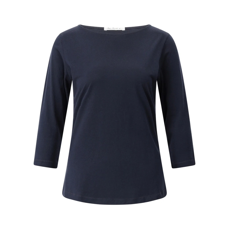 Stefan Brandt Polo T-Shirt Elsa mit 3/4 Ärmeln Dunkelblau