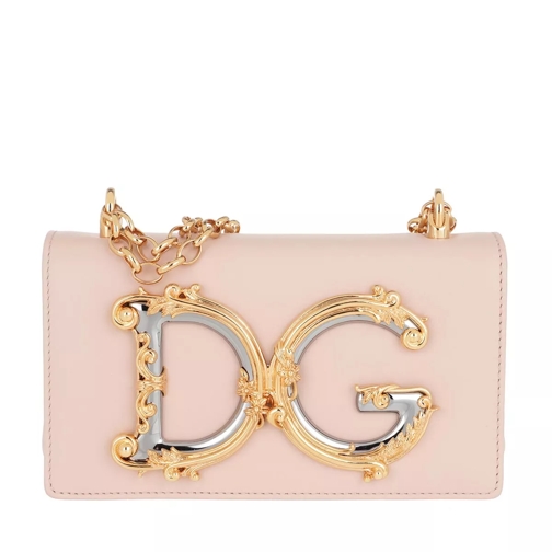 Dolce&Gabbana Crossbody Leather Cipria Crossbody Bag