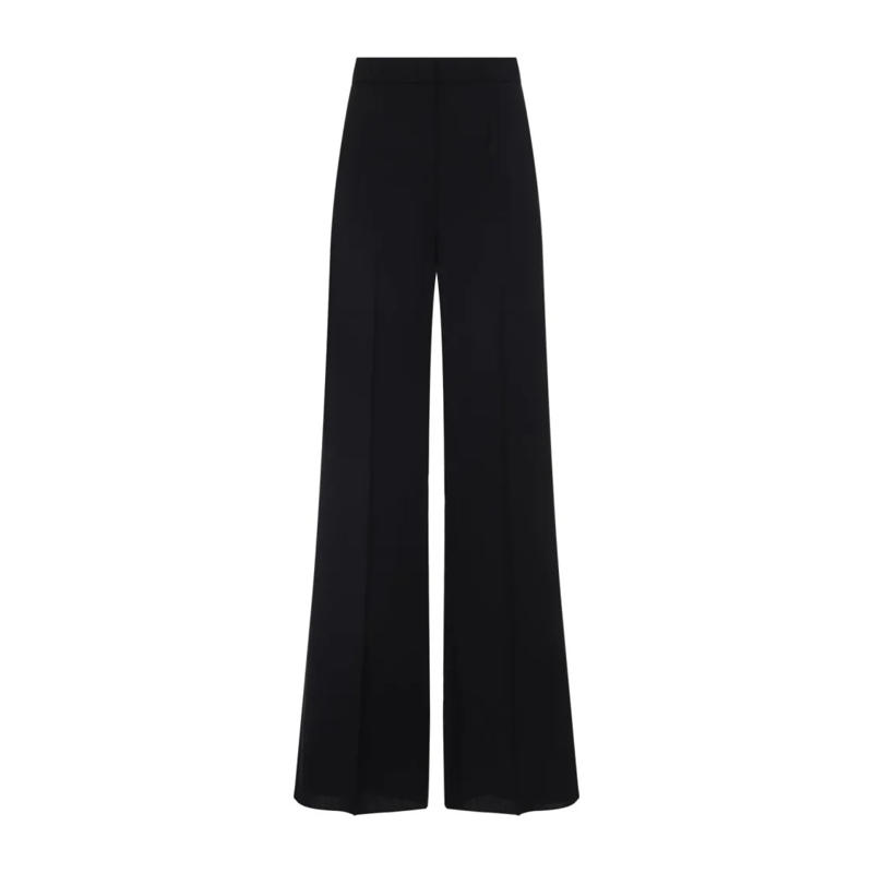 Max Mara  Wide-Leg Trousers With Tailored Fit And Luxurious  Black