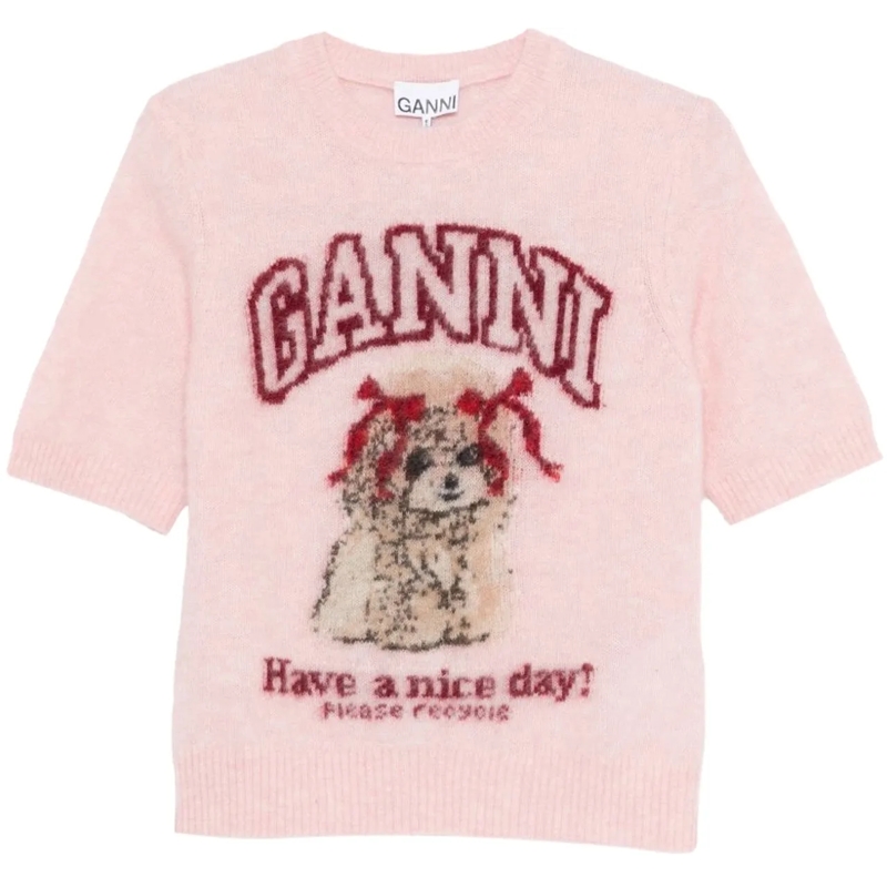 GANNI T-Shirt T-Shirts And Polos Pink rose