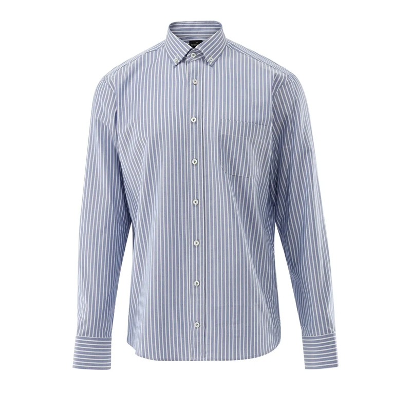 VAN LAACK Hemd Hemd Tailor Fit Streifen blau