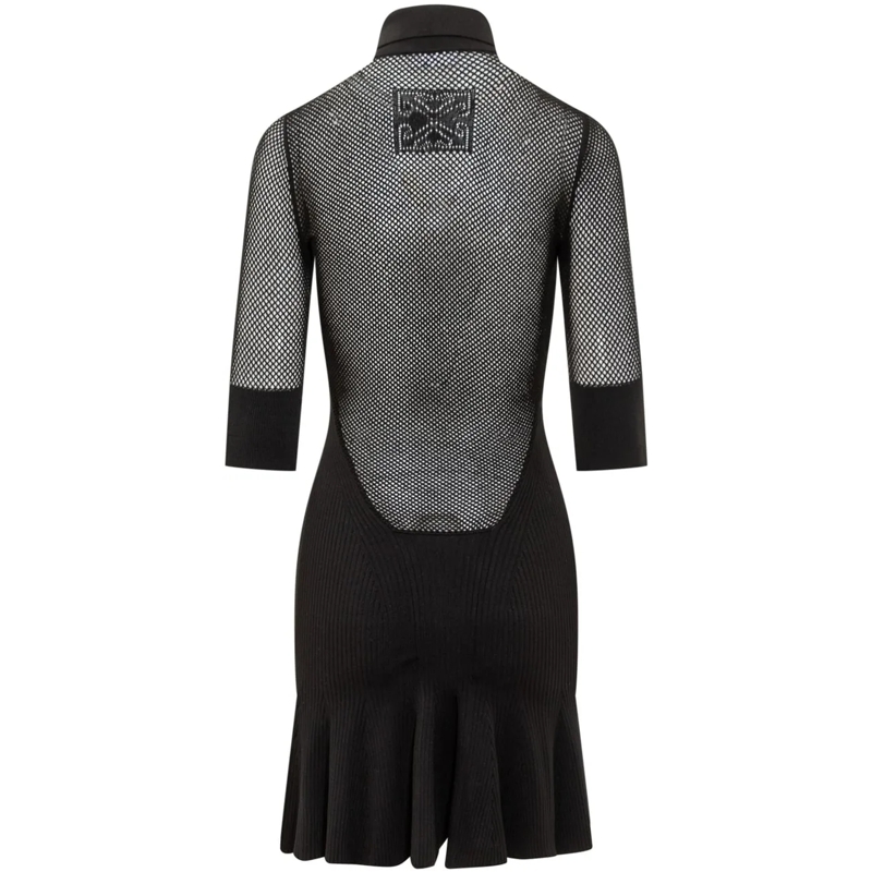Off-White Mini-robe Mini Abito in Rete schwarz(Image 2)