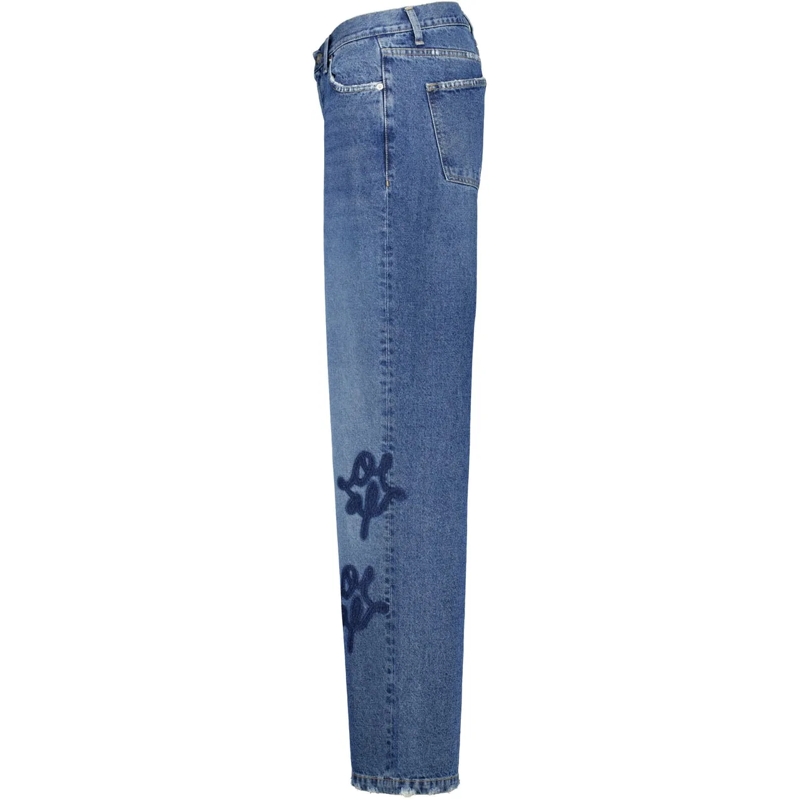 ØLÅF Jeans mit geradem Bein Olaf Monogram Denim Pant Jeans Blauw W220402 blau(Image 2)