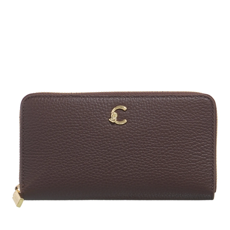 Coccinelle Portemonnaie mit Zip-Around-Reißverschluss Coccinelle C-Me Brunette