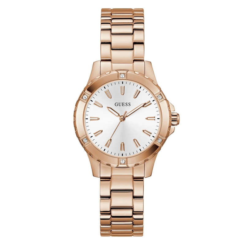 Guess Quarzuhr Quarz-Analoguhr Mist rosa