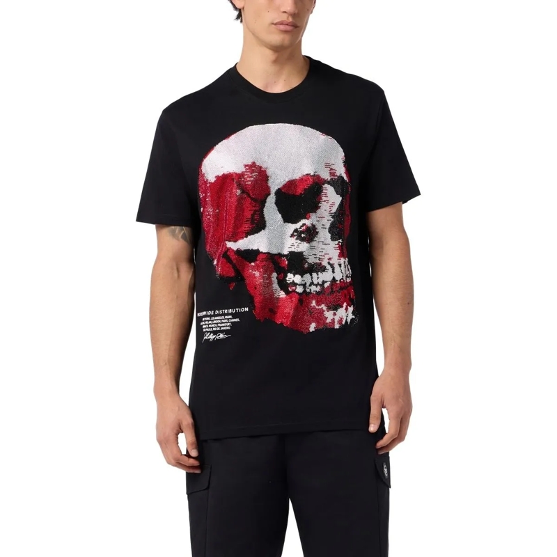 Philipp Plein T-Shirt Round Neck T-Shirt Red Skull Skull schwarz(Image 5)