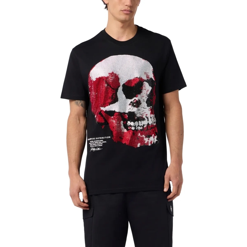 Philipp Plein T-Shirt Round Neck T-Shirt Red Skull Skull schwarz(Image 3)