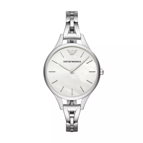 Emporio Armani AR11054 Narrow Strap Metal Watch Silver Dresswatch