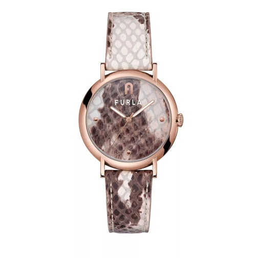 Furla Heritage Watch Snake Print Pink Quartz Horloge